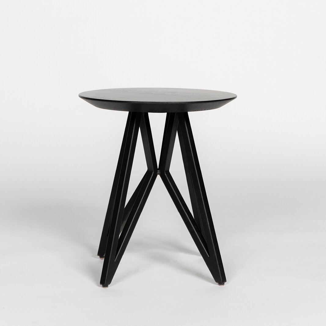 Design Coffee Table | Butterfly Quadpod Coffee Table Black | Oak hardwax oil natural light 3041 | Studio HENK| 