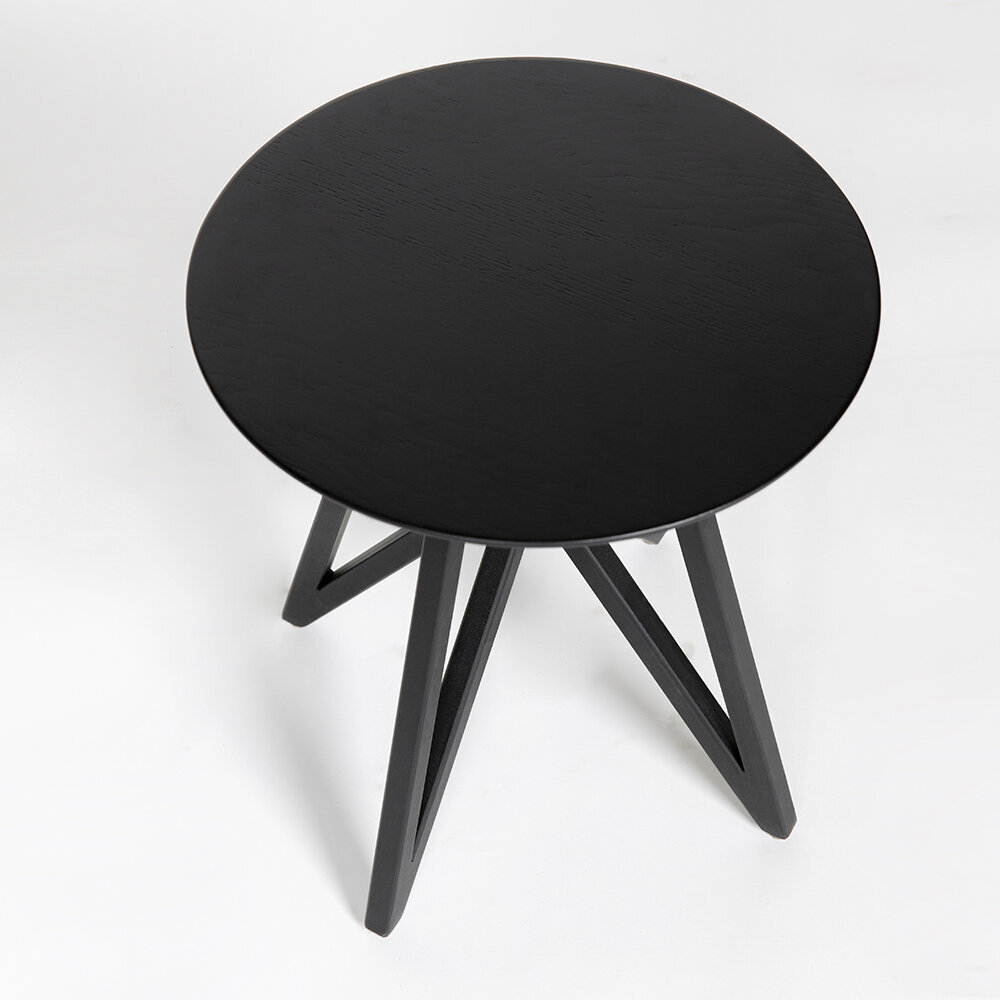 Design Coffee Table | Butterfly Quadpod Coffee Table Black | Oak natural lacquer | Studio HENK | 