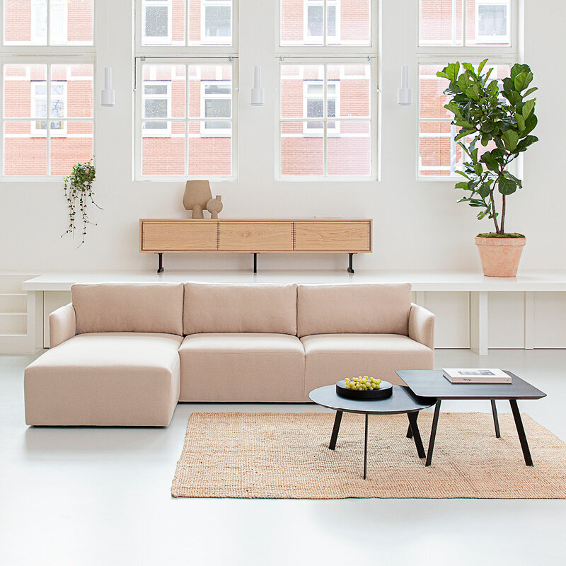 Design Coffee Table | New Co Coffee Table 90 Round Black | Oak hardwax oil natural light 3041 | Studio HENK| 