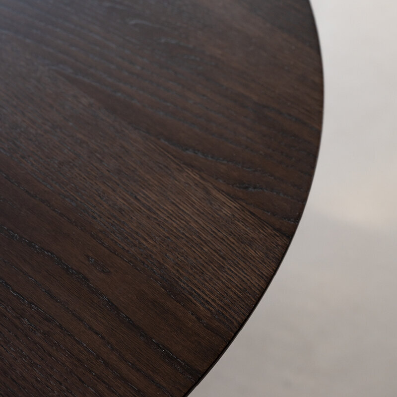 Flat oval Design dining table | Slot Oak smoked stain | Oak smoked | Studio HENK| 