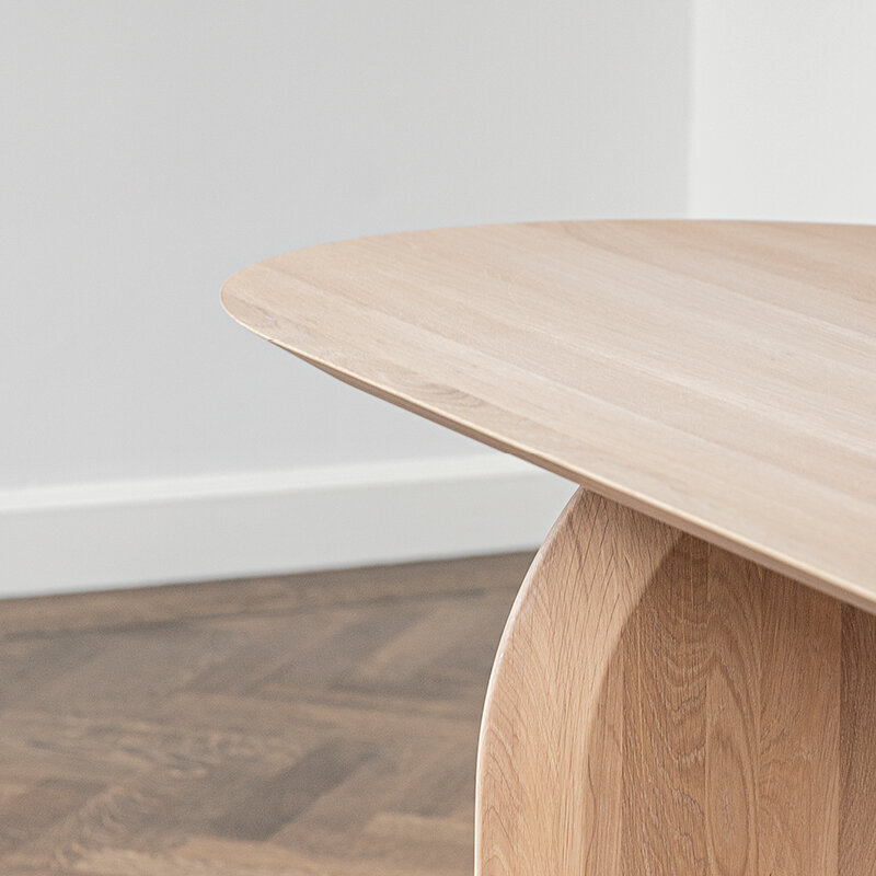 Flat oval Design dining table | Slot Oak smoked stain | Oak smoked | Studio HENK | 