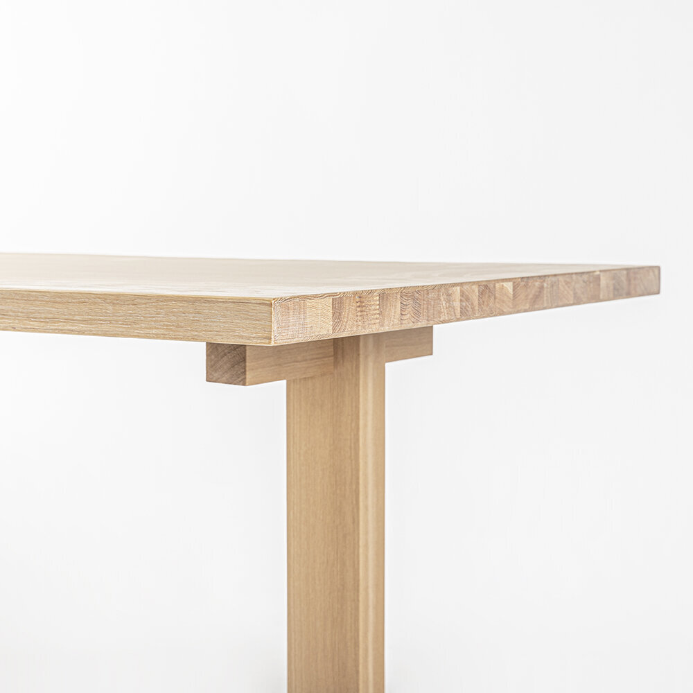 Rectangular Design dining table | Base Table Oak white lacquer | Oak white lacquer | Studio HENK | 
