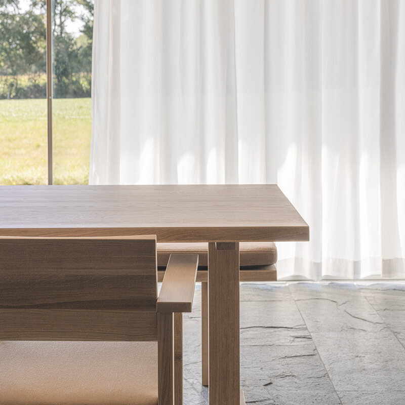 Rectangular Design dining table | Base Table Oak white lacquer | Oak white lacquer | Studio HENK | 