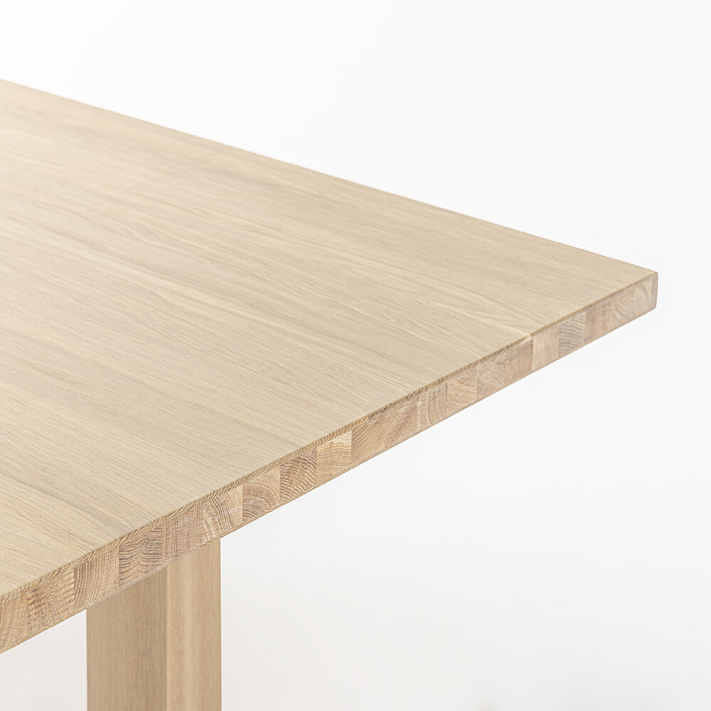 Rectangular Design dining table | Base Table Oak white lacquer | Oak white lacquer | Studio HENK | 