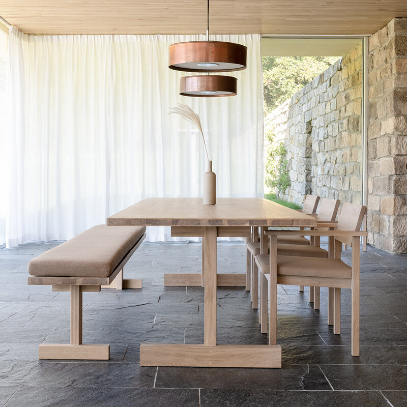 Rectangular Design dining table | Base Table Oak white lacquer | Oak white lacquer | Studio HENK | 