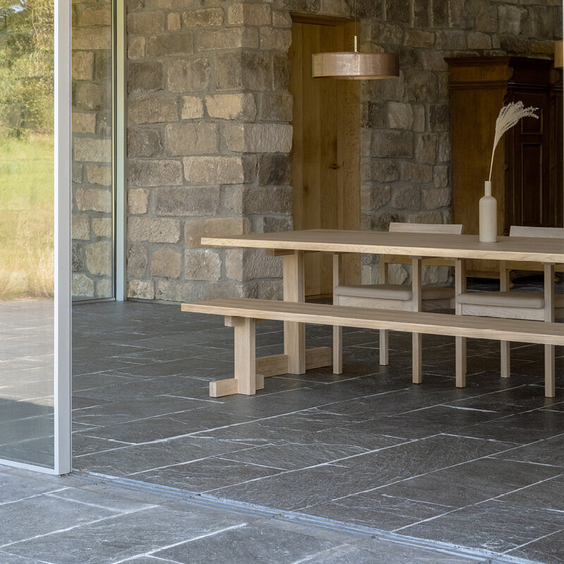 Rectangular Design dining table | Base Table Oak white lacquer | Oak white lacquer | Studio HENK | 