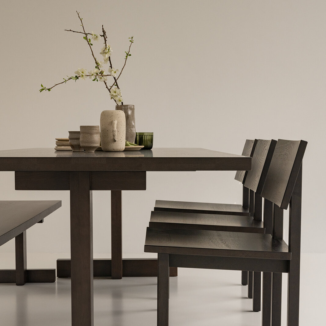 Rectangular Design dining table | Base Table Oak white lacquer | Oak white lacquer | Studio HENK | 