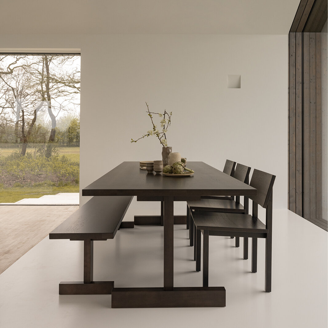 Rectangular Design dining table | Base Table Oak white lacquer | Oak white lacquer | Studio HENK | 