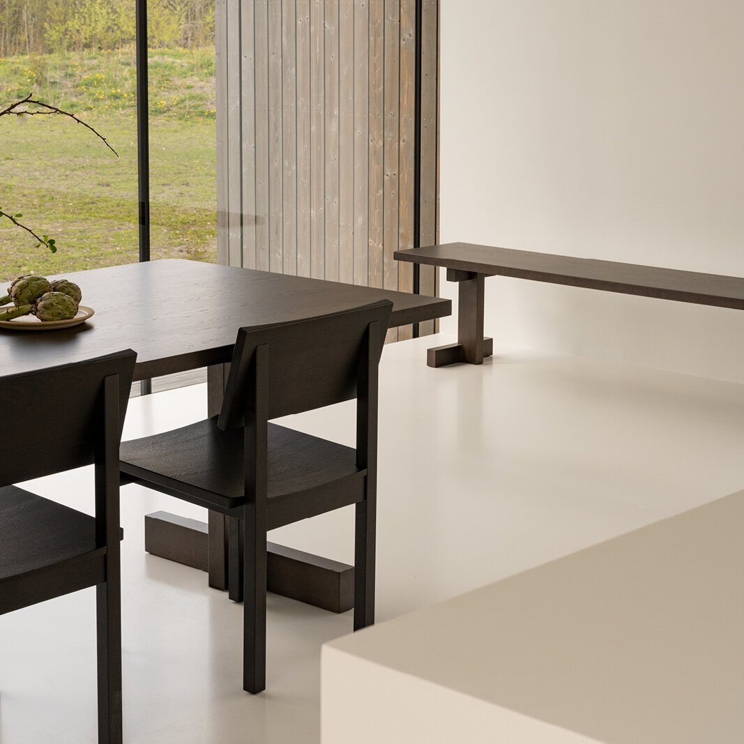 Rectangular Design dining table | Base Table Oak white lacquer | Oak white lacquer | Studio HENK | 