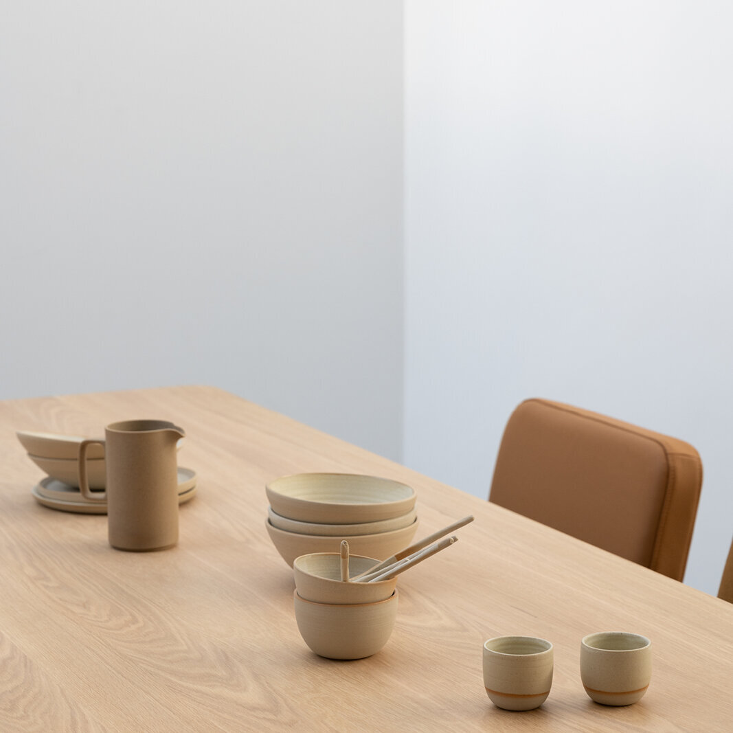 Rectangular Design dining table | Flyta Steel white powdercoating | HPL Fenix grigio bromo | Studio HENK | 