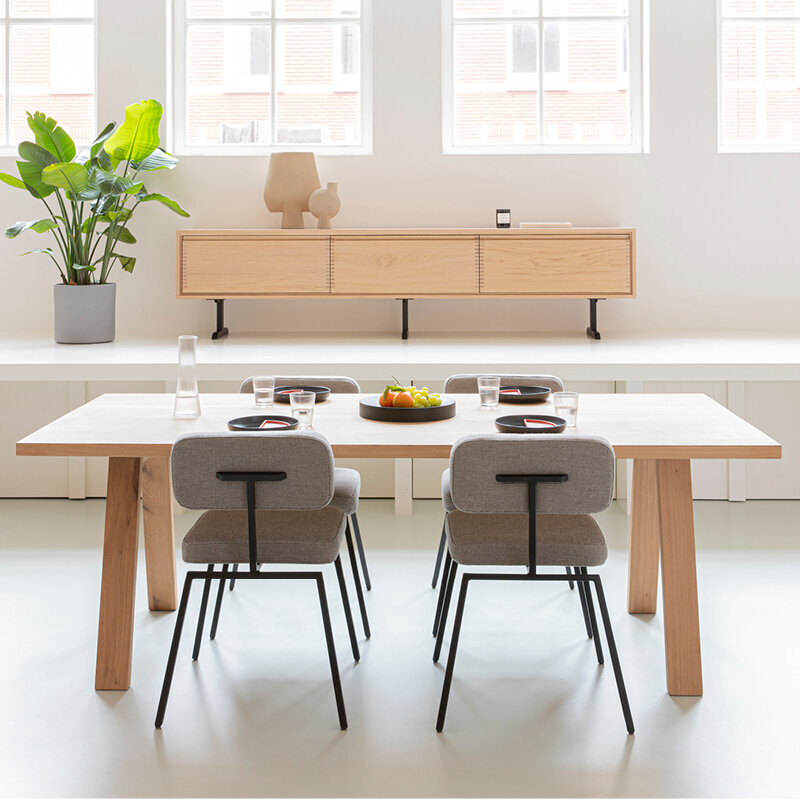 Rectangular Design dining table | Legno Oak smoked stain | Oak natural lacquer  | Studio HENK | 