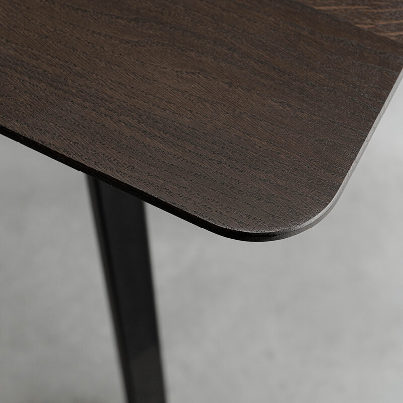 Rectangular Design dining table | New Classic Home Desk Steel black powdercoating | HPL Fenix nero ingo | Studio HENK | 