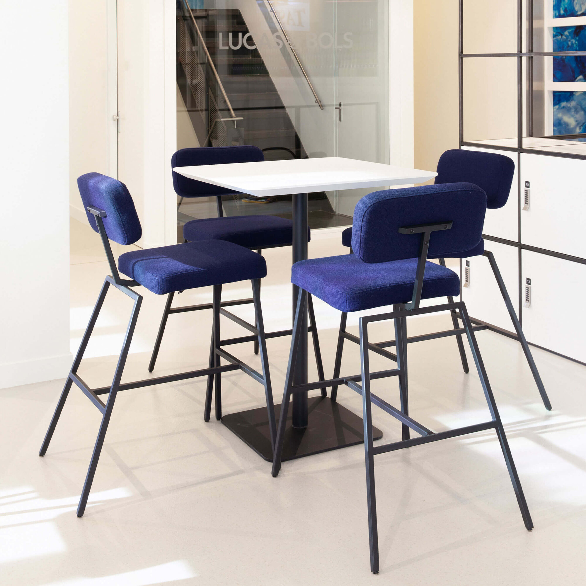 Rectangular Design Bistro Table | Central x 2 white | Oak hardwax oil natural light 3041 | Studio HENK | 