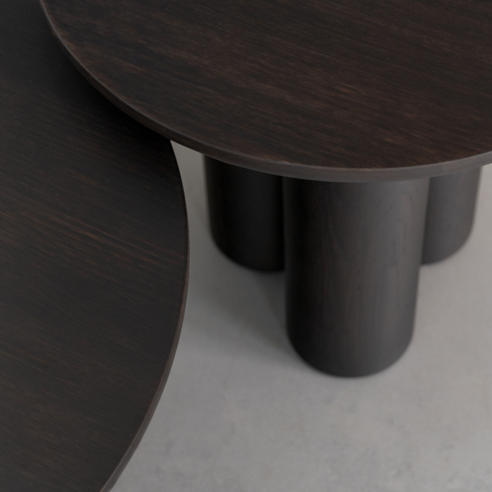 Design Coffee Table | Pillar Coffee Table round 70 Oak pebble grey | Oak pebble grey | Studio HENK| 