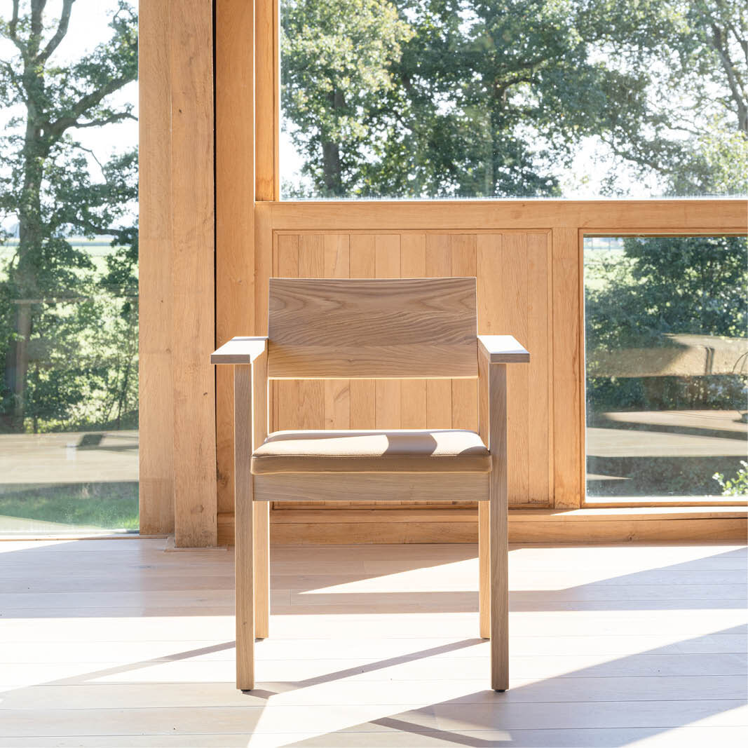 Design modern dining chair | Base Chair with armrest upholstered royal gold132 | Studio HENK| 