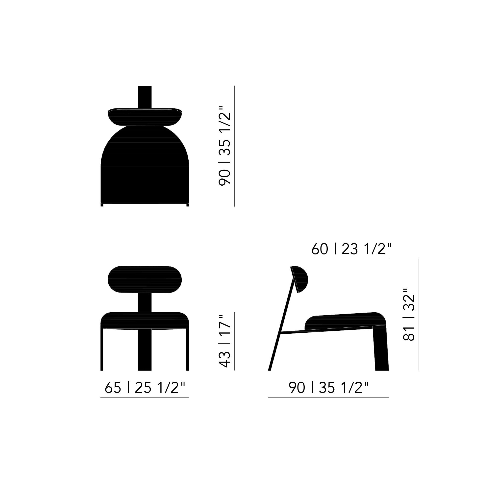 Design modern sofa | Oblique lounge Chair 1 divina3 236 | Studio HENK | 