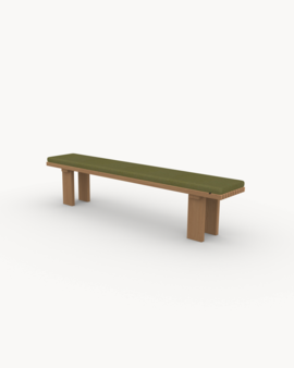 FSC gecertificeerd Iroko hout, Leaf 18011 kussen