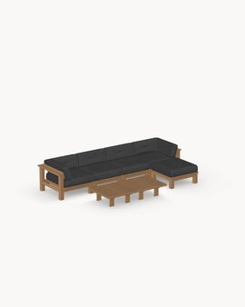 4 Zits, Hocker, Salontafel, Char 18009