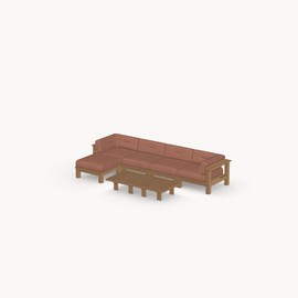 4 zits, Hocker, Salontafel, Rust 18021