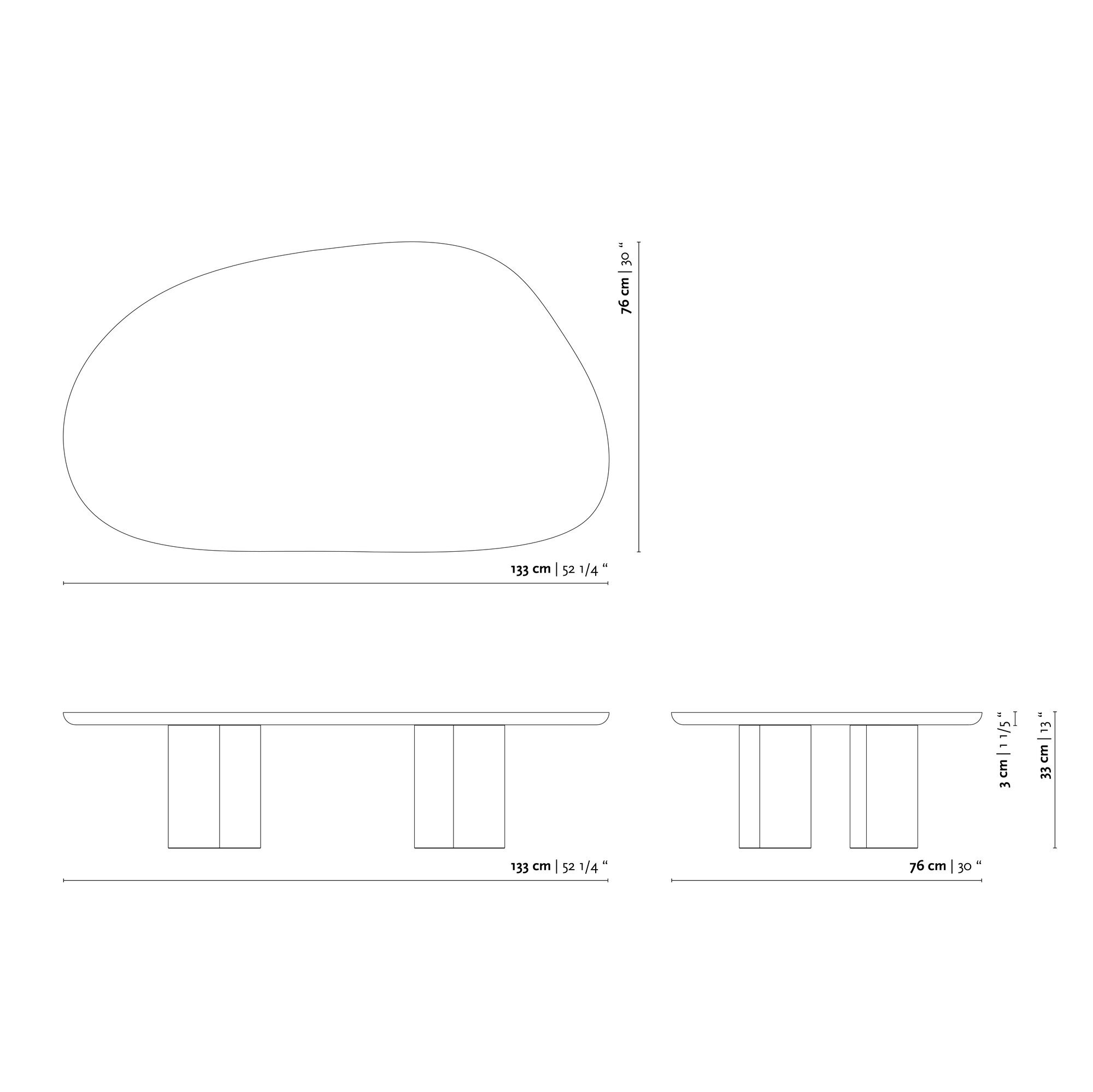 Design Coffee Table | Blob Coffee Table Oak hardwax oil natural 3062 | Oak hardwax oil natural 3062 | Studio HENK| 