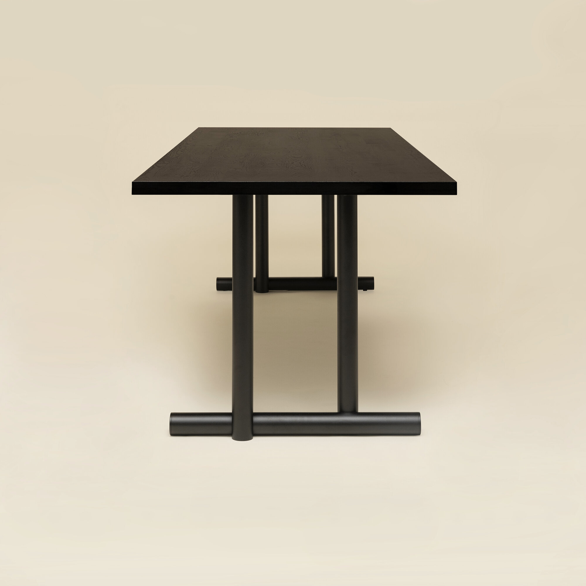 Rectangular Design dining table | Mikado Dining Table Steel black powdercoating | Oak natural lacquer  | Studio HENK| 