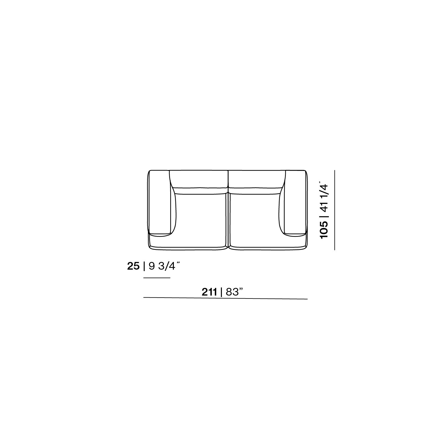 Design modern sofa | Hug 2.5 seater Beige | Studio HENK | 