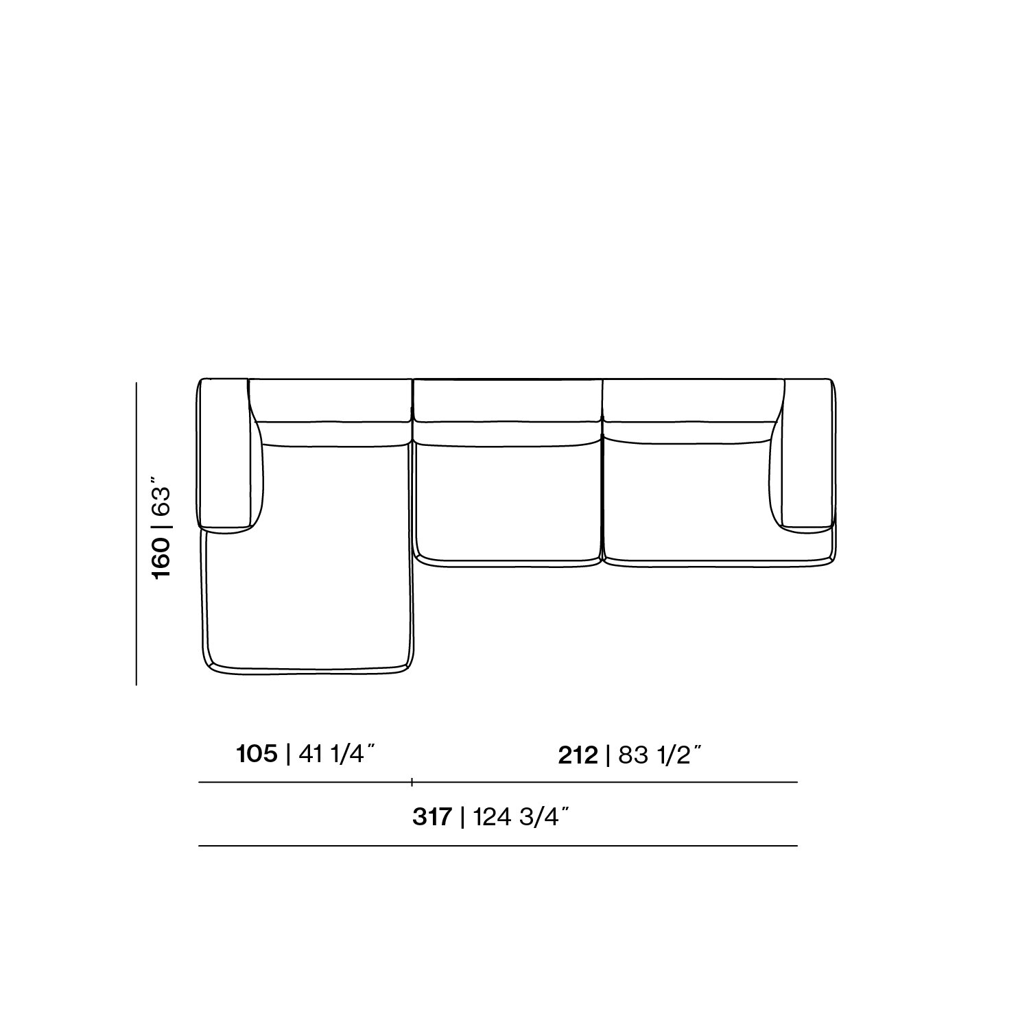 Design modern sofa | Hug 3 seater corner sofa left Beige | Studio HENK | 