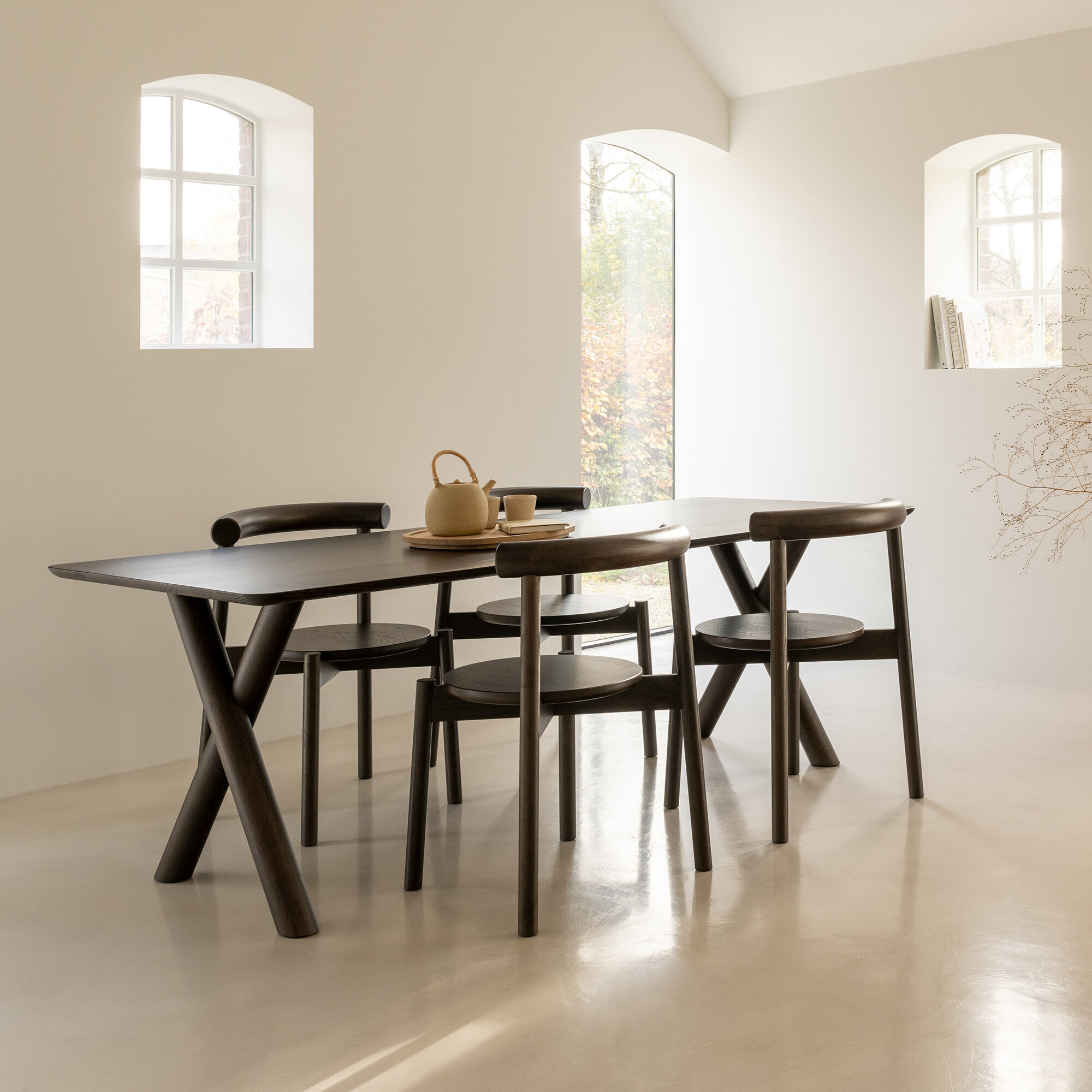 Rectangular Design dining table | Slim-X Wood Dining Table Oak hardwax oil natural light | Oak hardwax oil natural light | Studio HENK| 