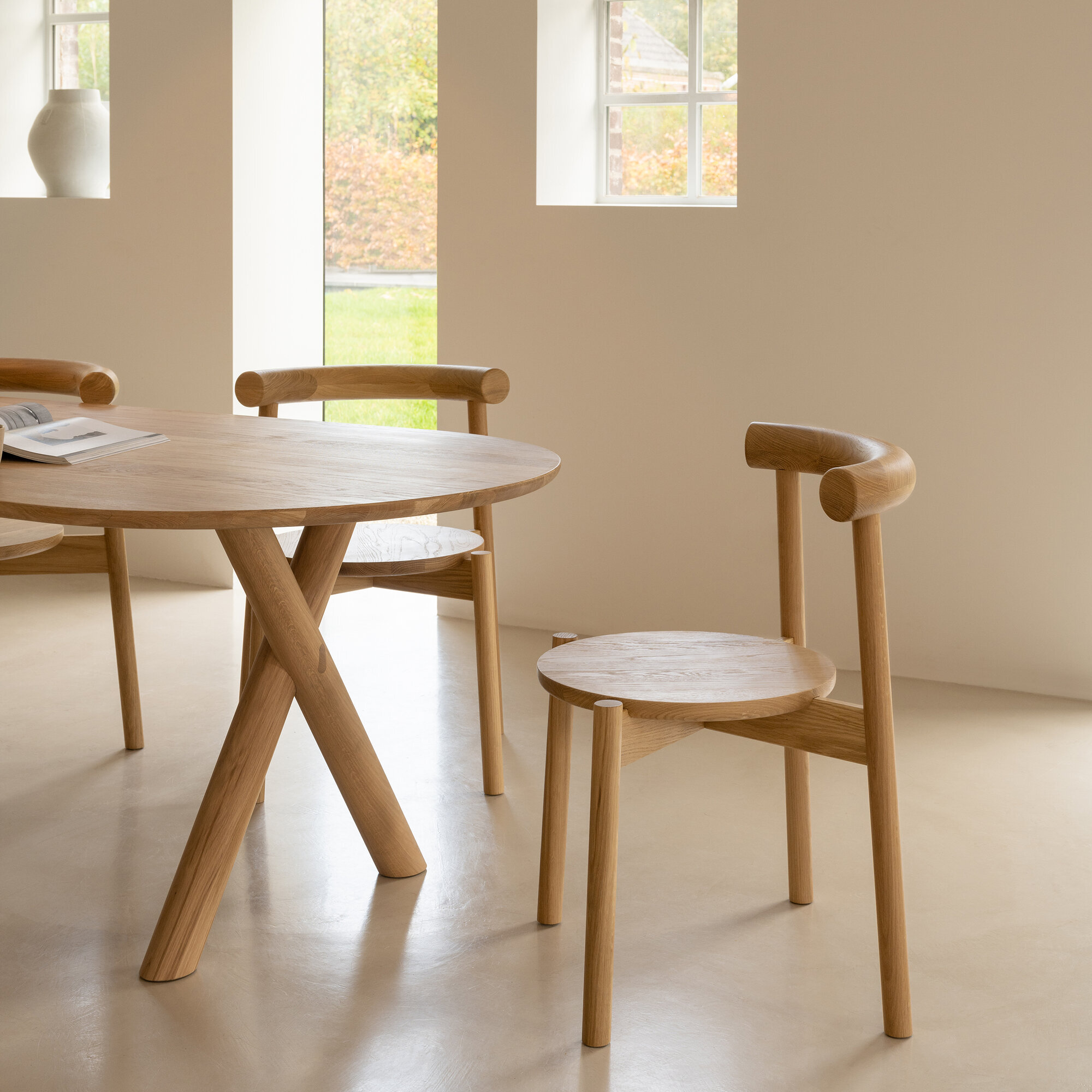 Ovale Design dining table | Slim-X Wood Dining Table Oak hardwax oil natural | Oak hardwax oil natural | Studio HENK| 