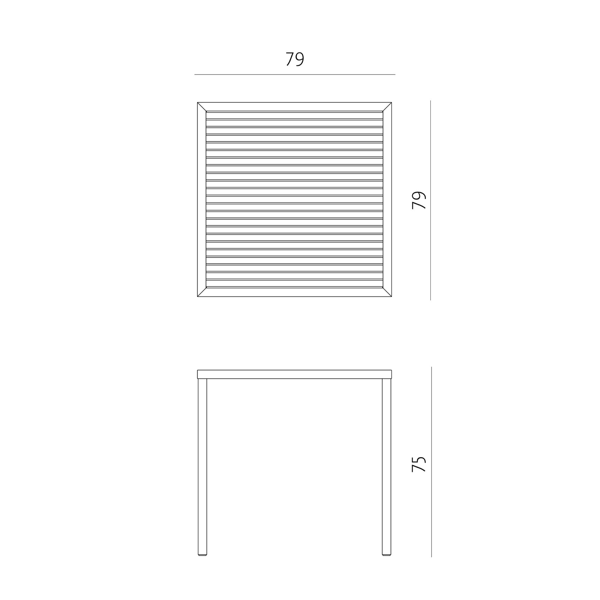 Square outdoor Design dining table | Trace Outdoor Table  White powdercoating KTL | White Powdercoat KTL | Studio HENK | 