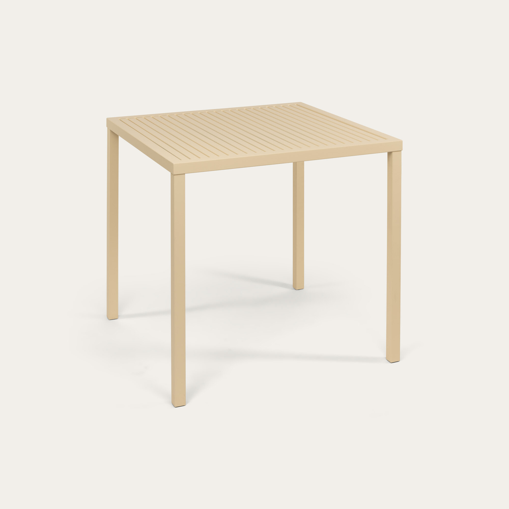Square outdoor Design dining table | Trace Outdoor Table  Light Ivory KTL | Light Ivory Powdercoating KTL | Studio HENK | 