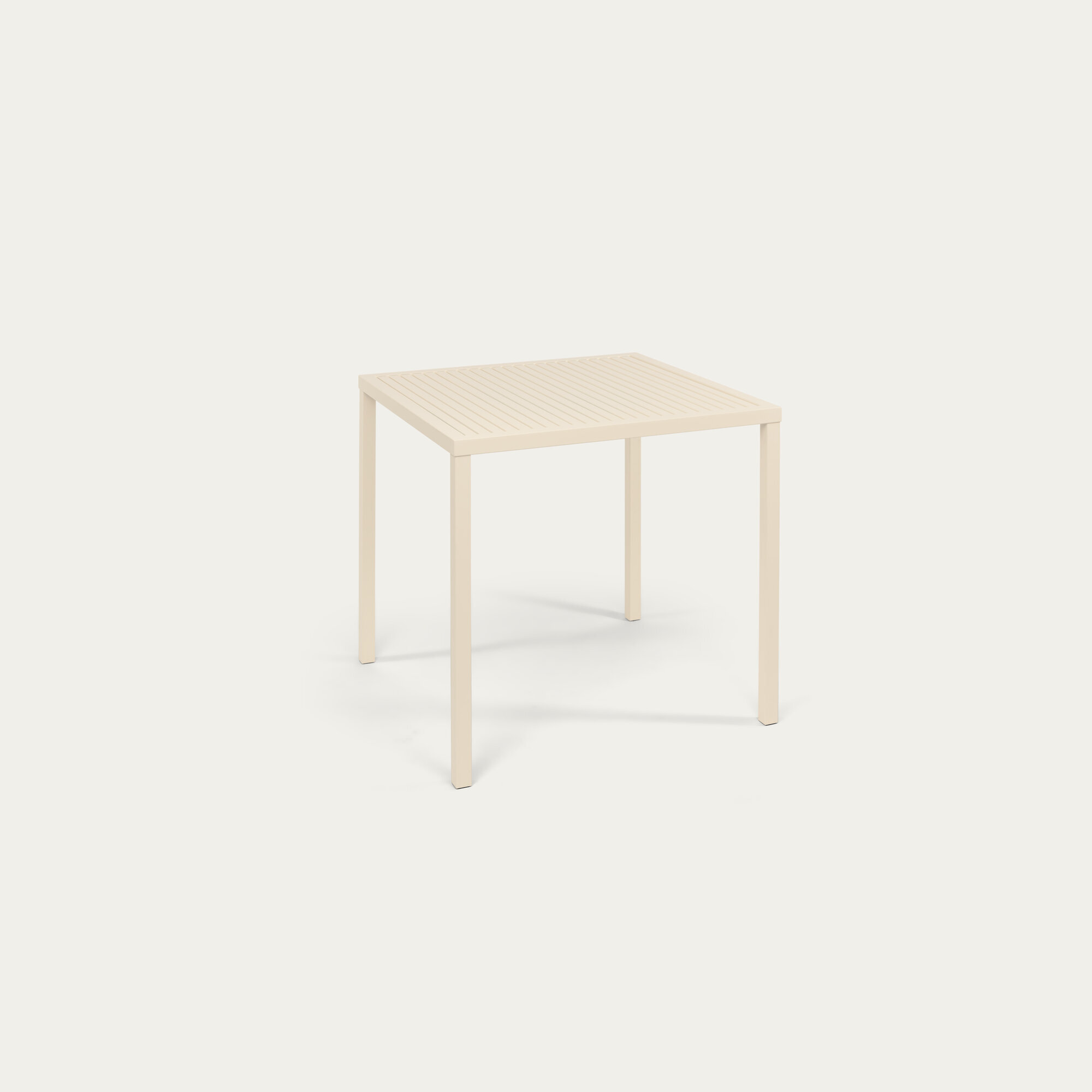 Square outdoor Design dining table | Trace Outdoor Table  Light Ivory KTL | Light Ivory Powdercoating KTL | Studio HENK | 