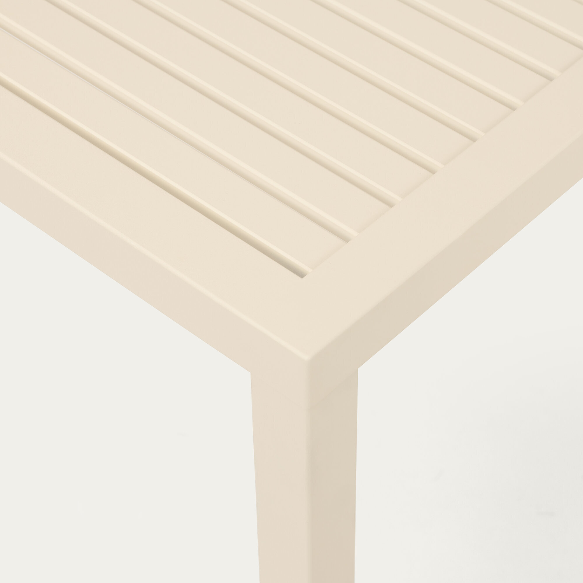 Square outdoor Design dining table | Trace Outdoor Table  Light Ivory KTL | Light Ivory Powdercoating KTL | Studio HENK | 