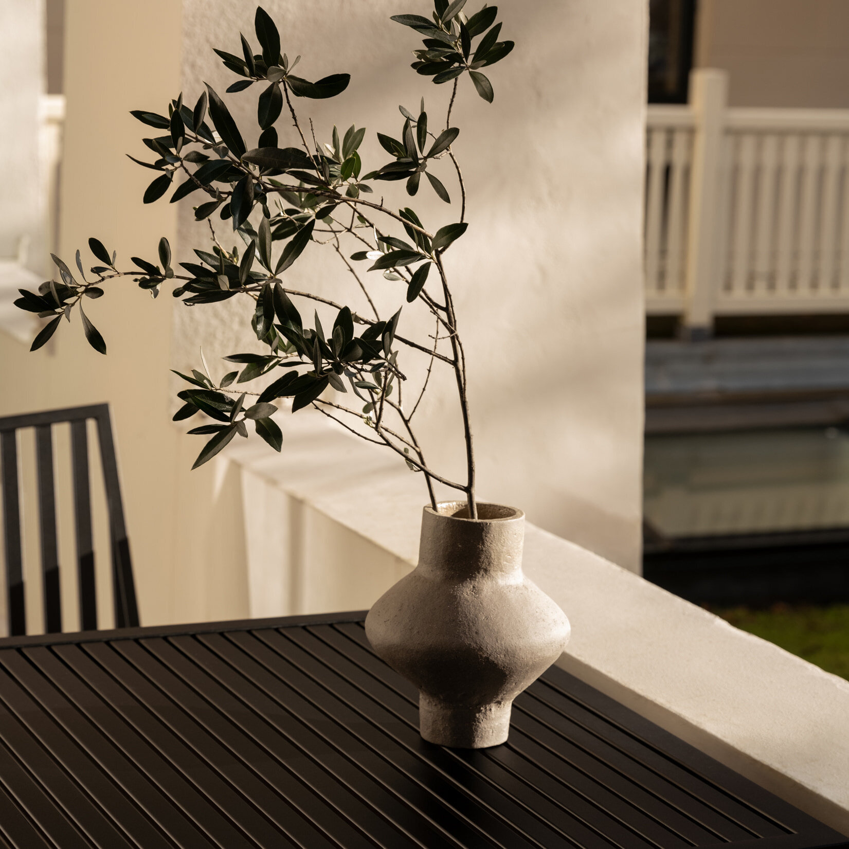 Square outdoor Design dining table | Trace Outdoor Table  Black powdercoating KTL | Black Powdercoat KTL | Studio HENK | 