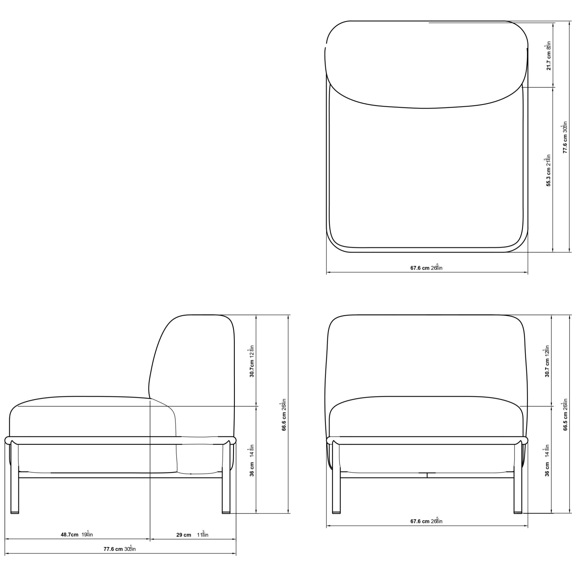 Design modern sofa | Bond lounge chair 1 cube blush92 | Studio HENK | 