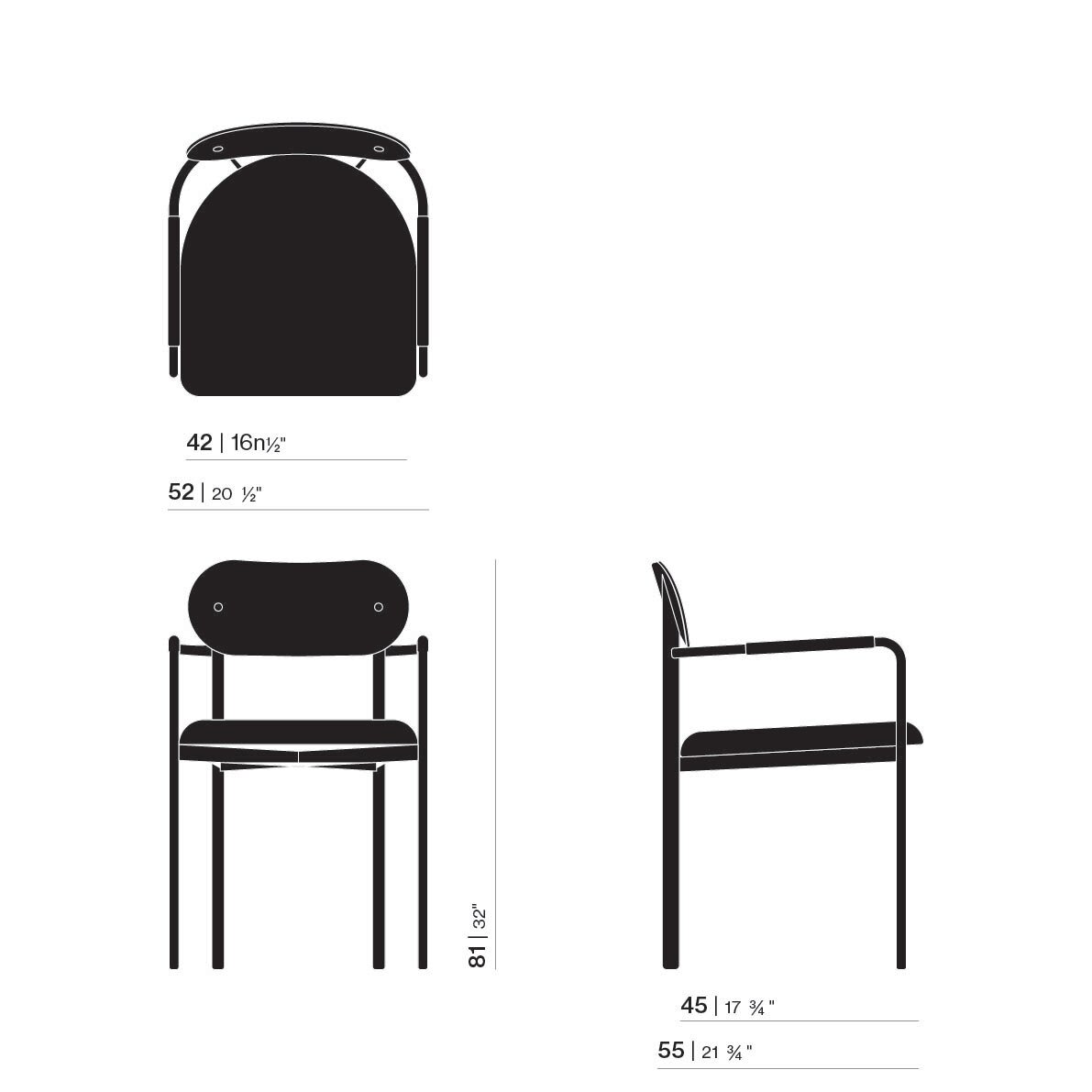Design modern dining chair | Oblique Dining Chair Upholstered with Armrest Blue cyber royalblue47 | Studio HENK| 