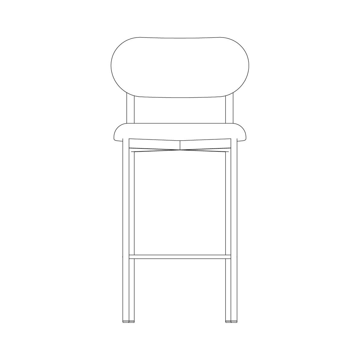 Design stool Oblique Stool 65 with upholstered backrest | dream desert109 | Studio HENK| 