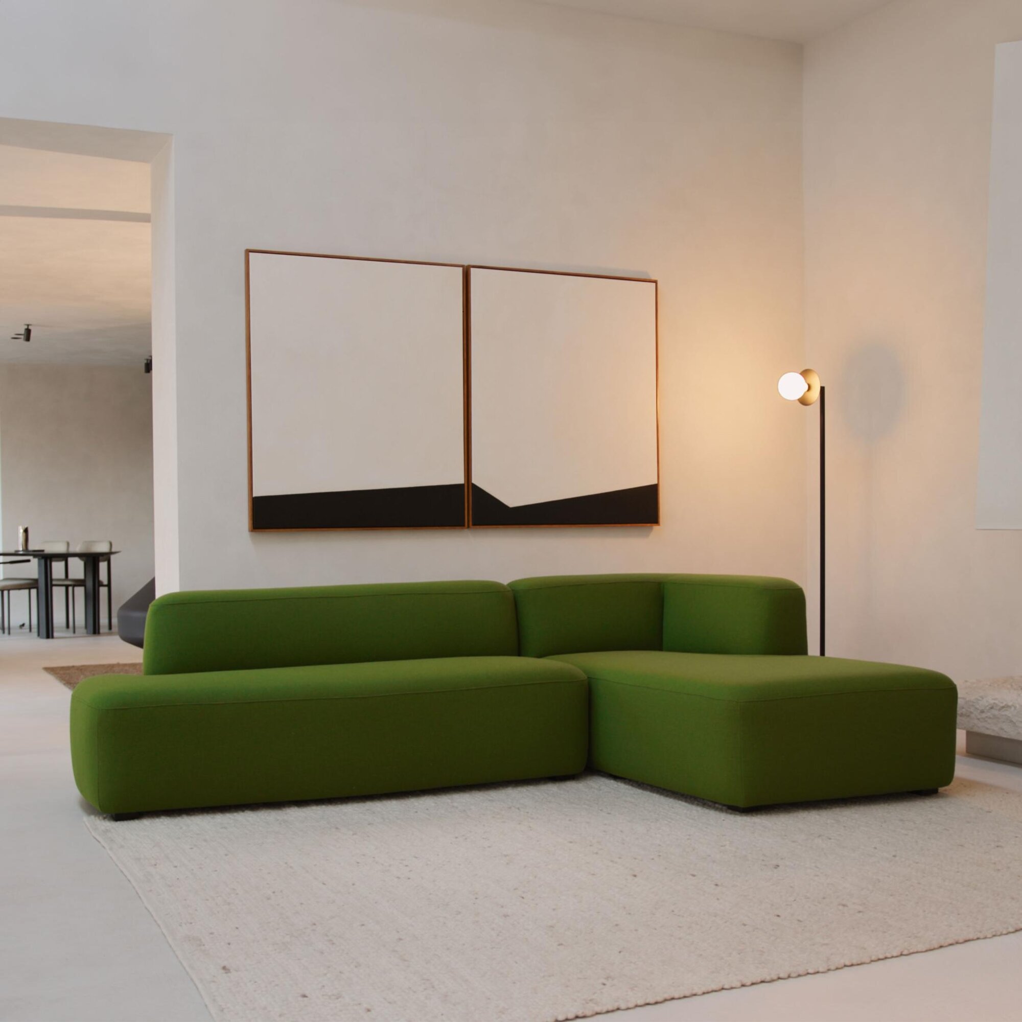 Design modern sofa | Slant 2 seater Black | Studio HENK | 