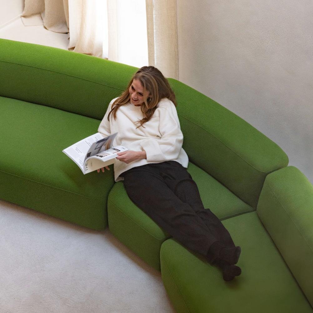 Design modern sofa | Slant 2 seater Black | Studio HENK | 