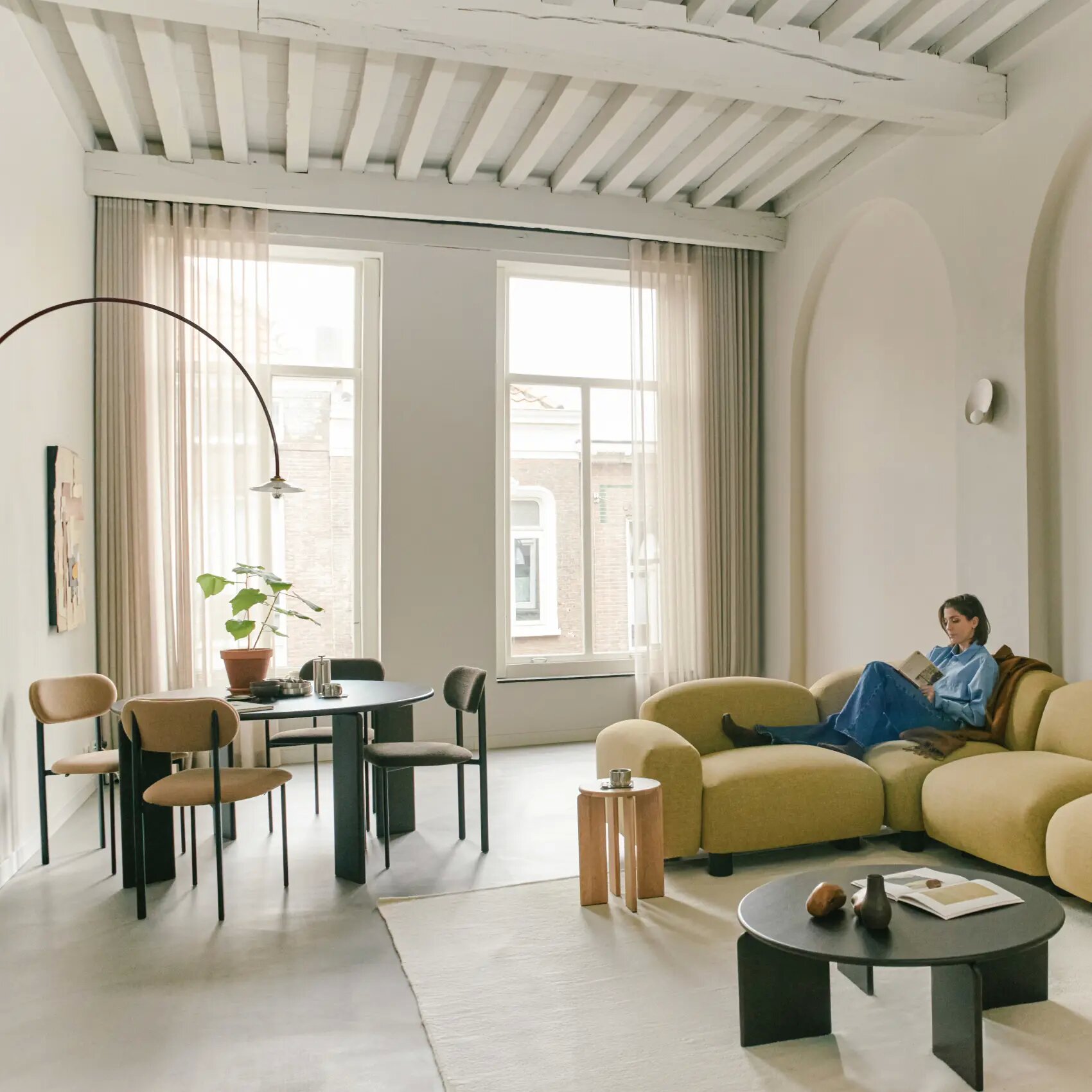 Design modern sofa | Pebbles 2 seater corner sofa right Brown | Studio HENK | 