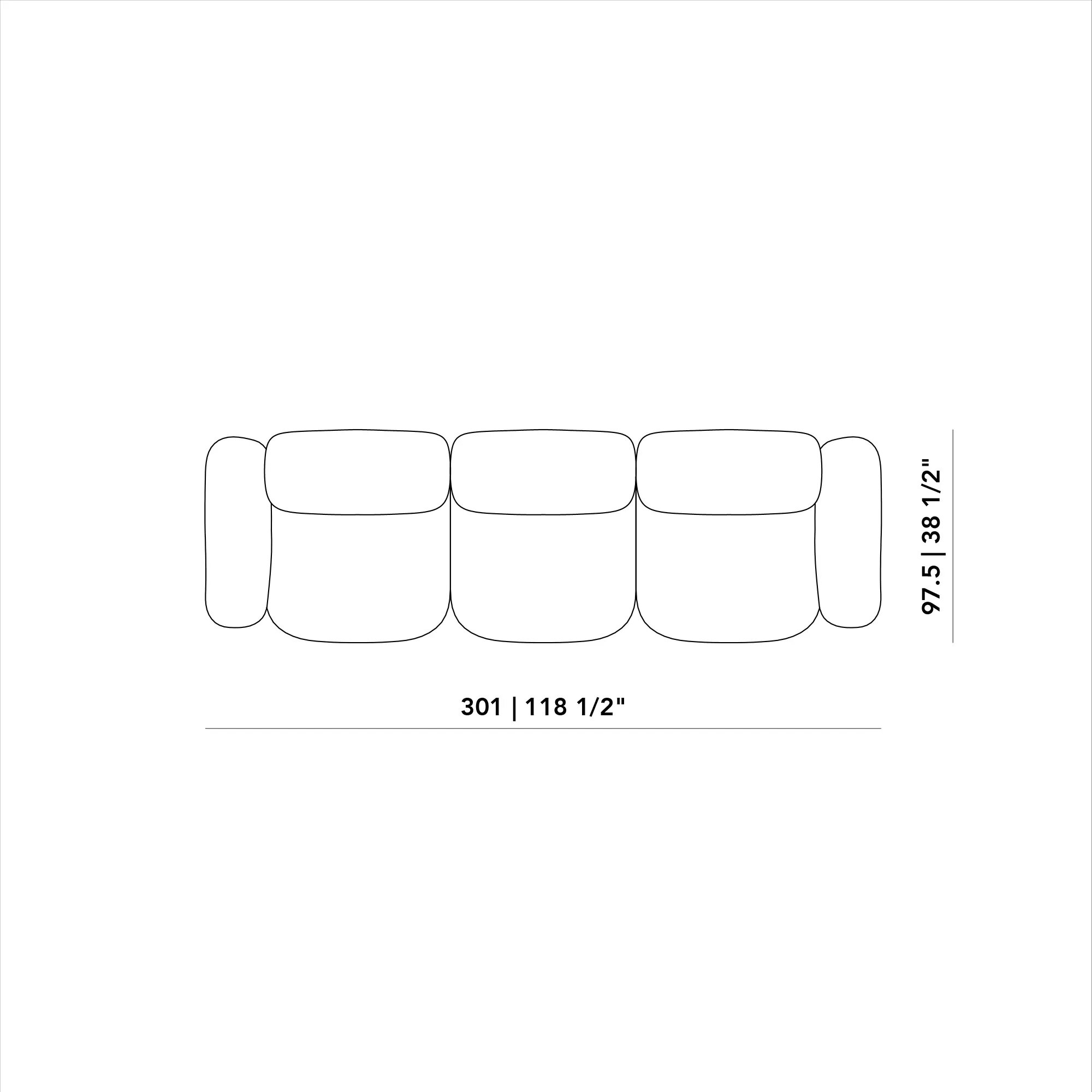 Design modern sofa | Pebbles 3.5 seater Green | Studio HENK | 
