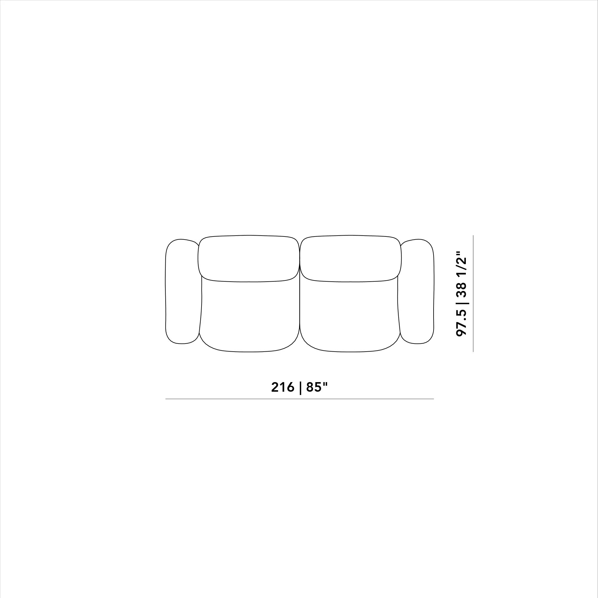 Design modern sofa | Pebbles 2 seater Brown | Studio HENK | 