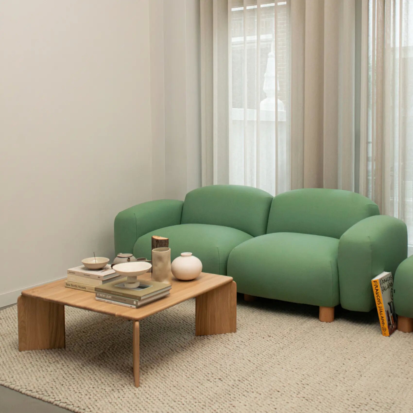 Design Coffee Table | Soft Coffee Table 70 Oak green lacquer | Oak green lacquer | Studio HENK | 