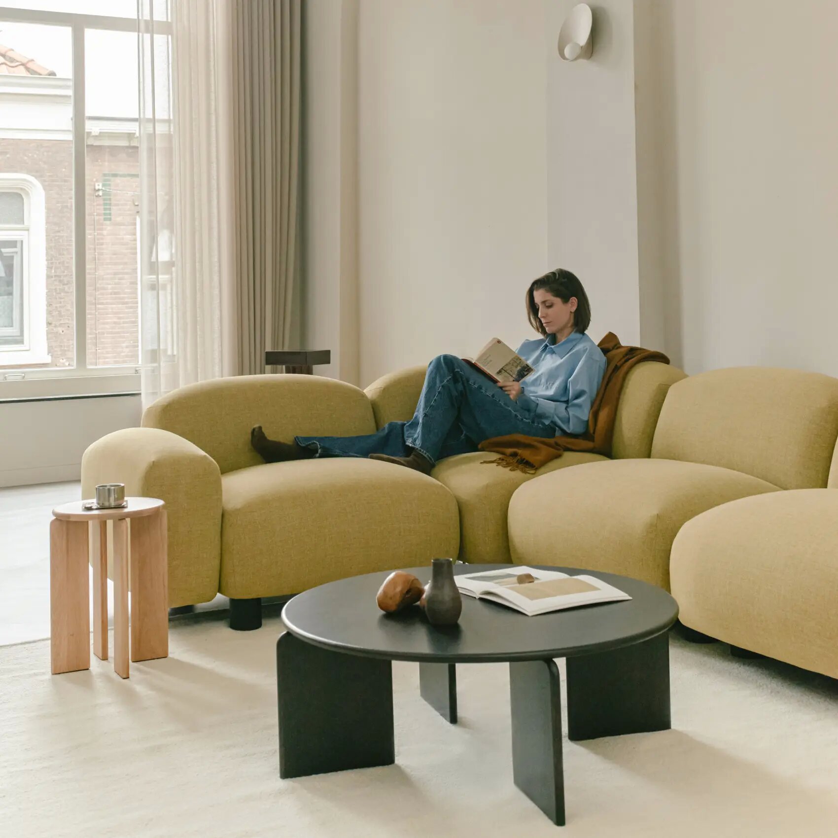 Design Coffee Table | Soft Coffee Table 70 Oak green lacquer | Oak green lacquer | Studio HENK | 