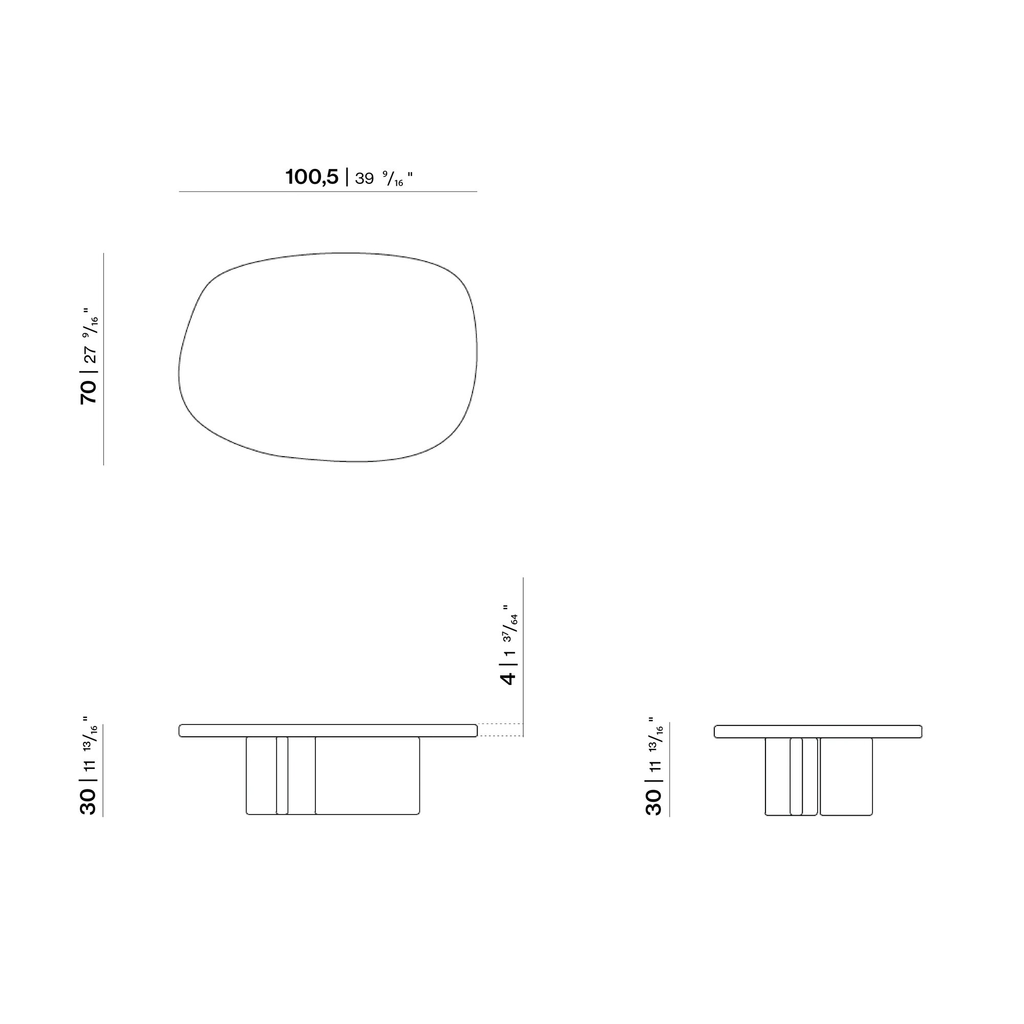Design Coffee Table | Federico 4 Coffee Table Oak natural lacquer | Oak natural lacquer | Studio HENK | 