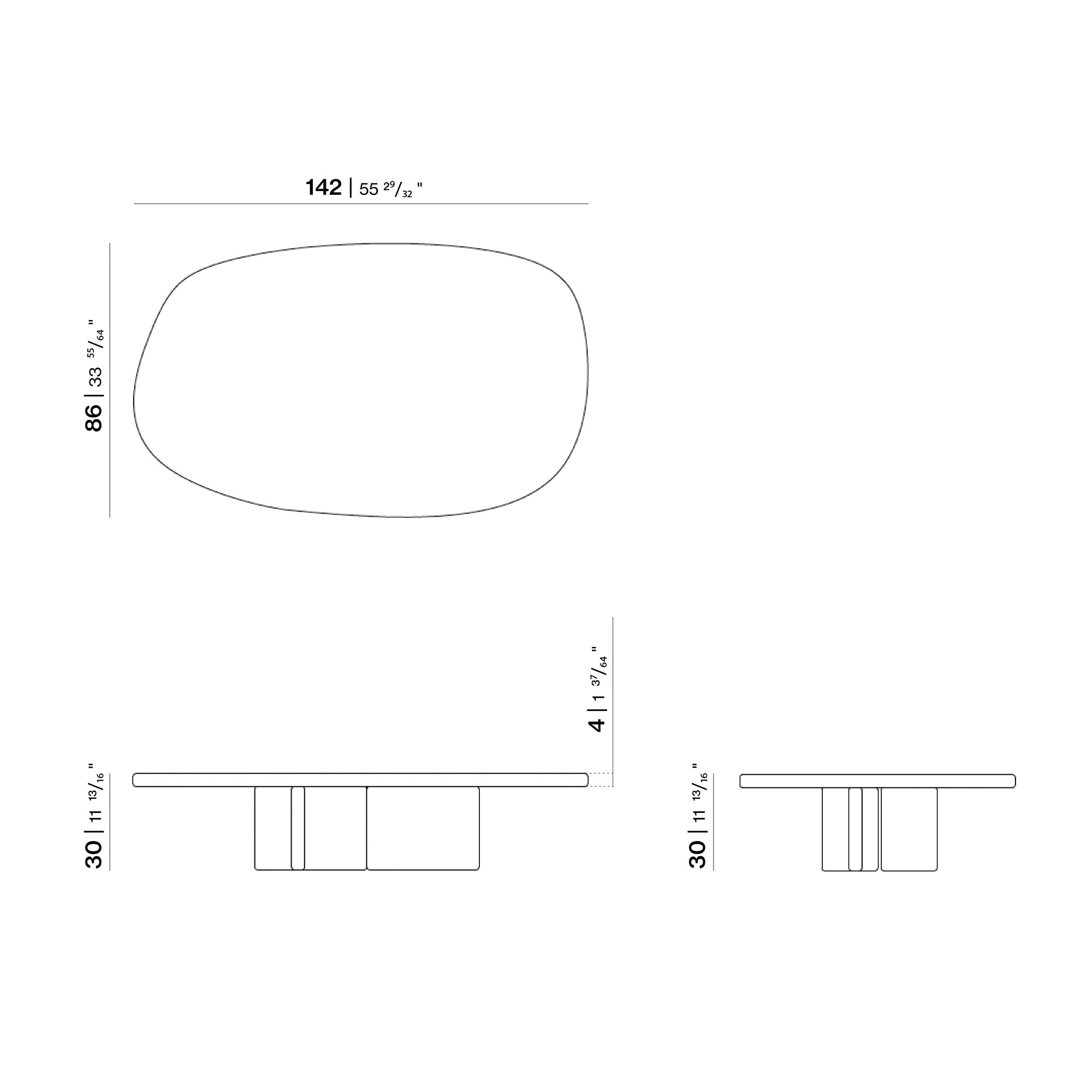 Design Coffee Table | Federico 4 Coffee Table Oak natural lacquer | Oak natural lacquer | Studio HENK | 