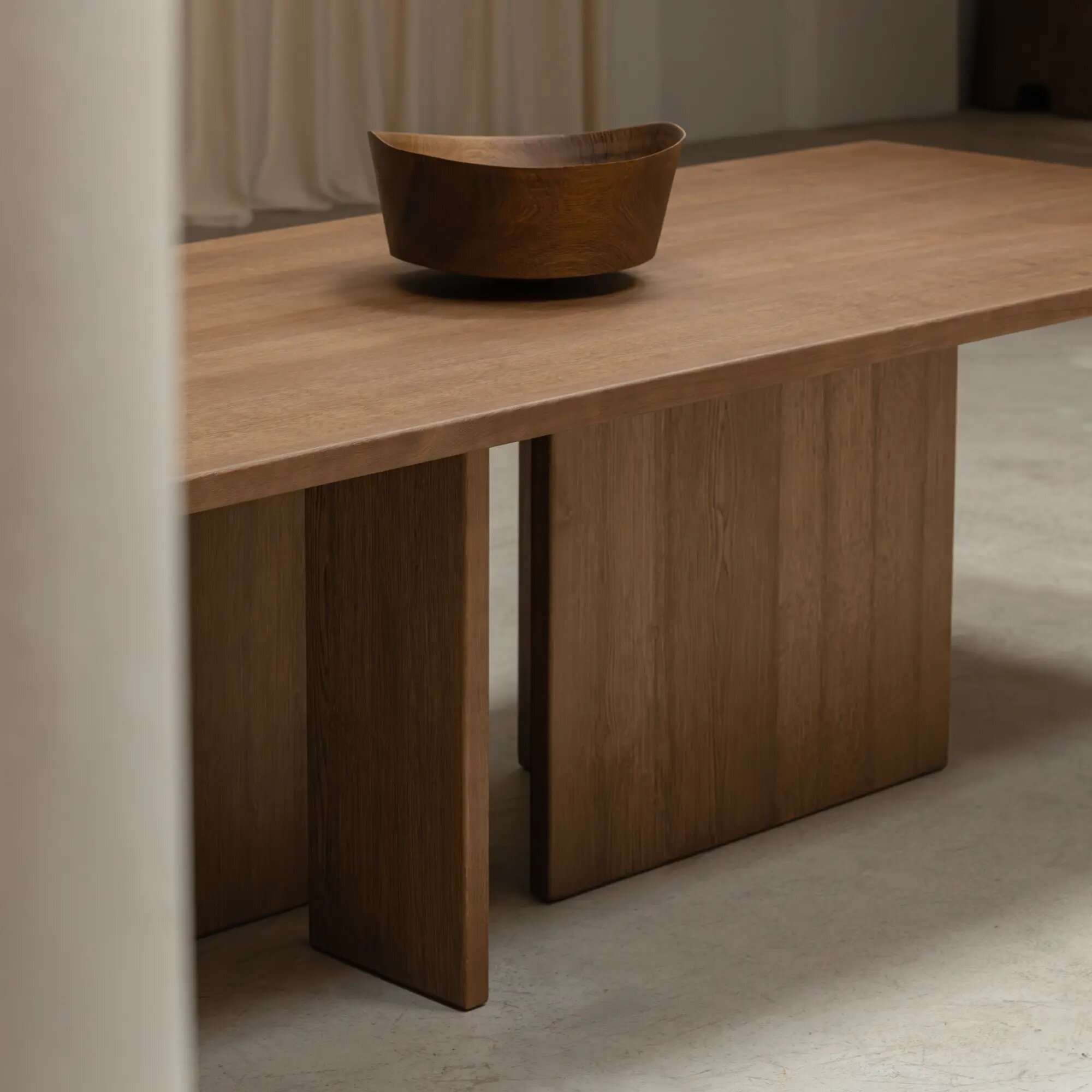 Rectangular Design dining table | Federico 4 Oak hardwax oil dark brown | Oak hardwax oil dark brown | Studio HENK | 