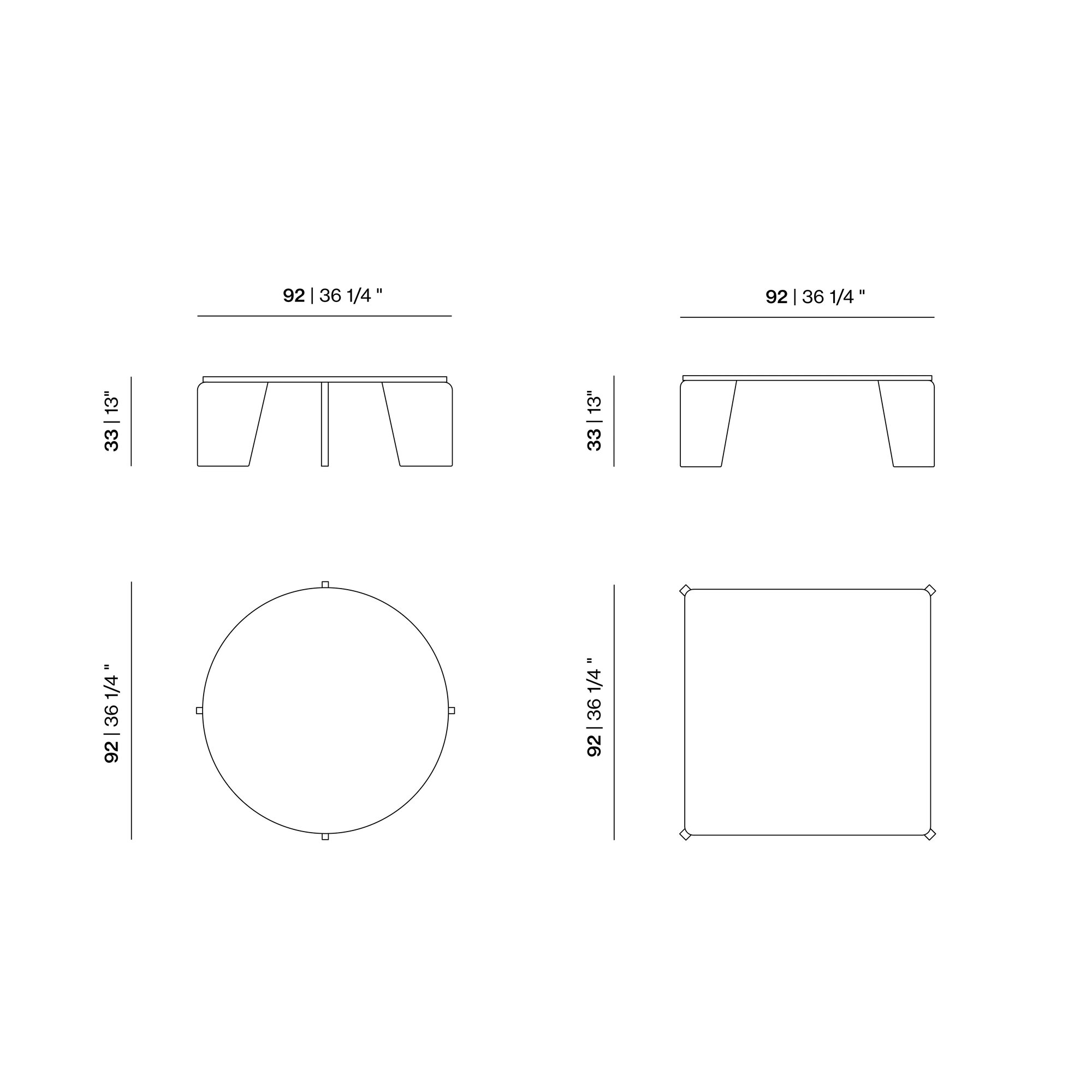 Design Coffee Table | Taper Coffee Table 90 Oak dark brown stain 3063 | Oak dark brown stain 3063 | Studio HENK | 