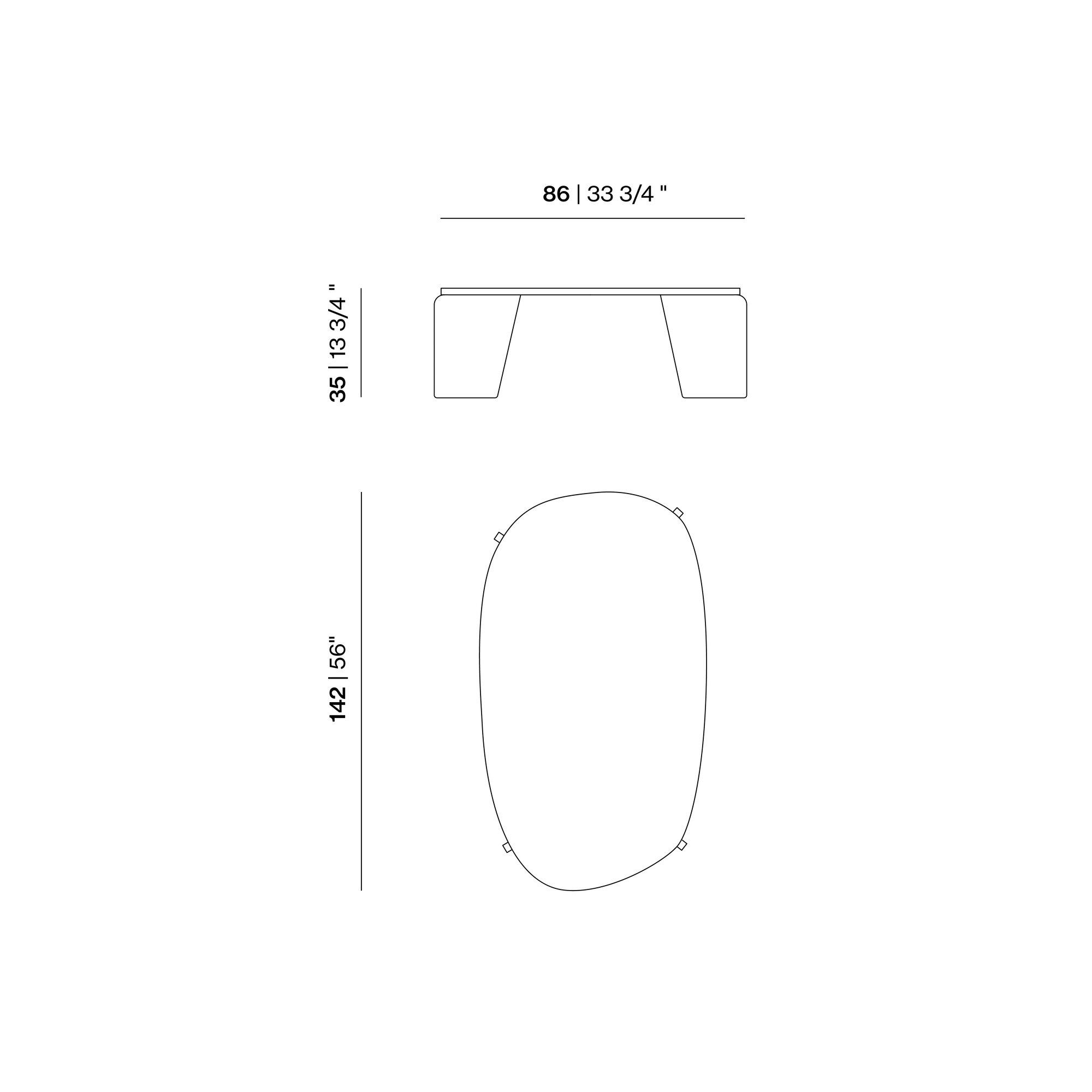 Design Coffee Table | Taper Coffee Table 142 Oak natural lacquer | Oak natural lacquer | Studio HENK | 