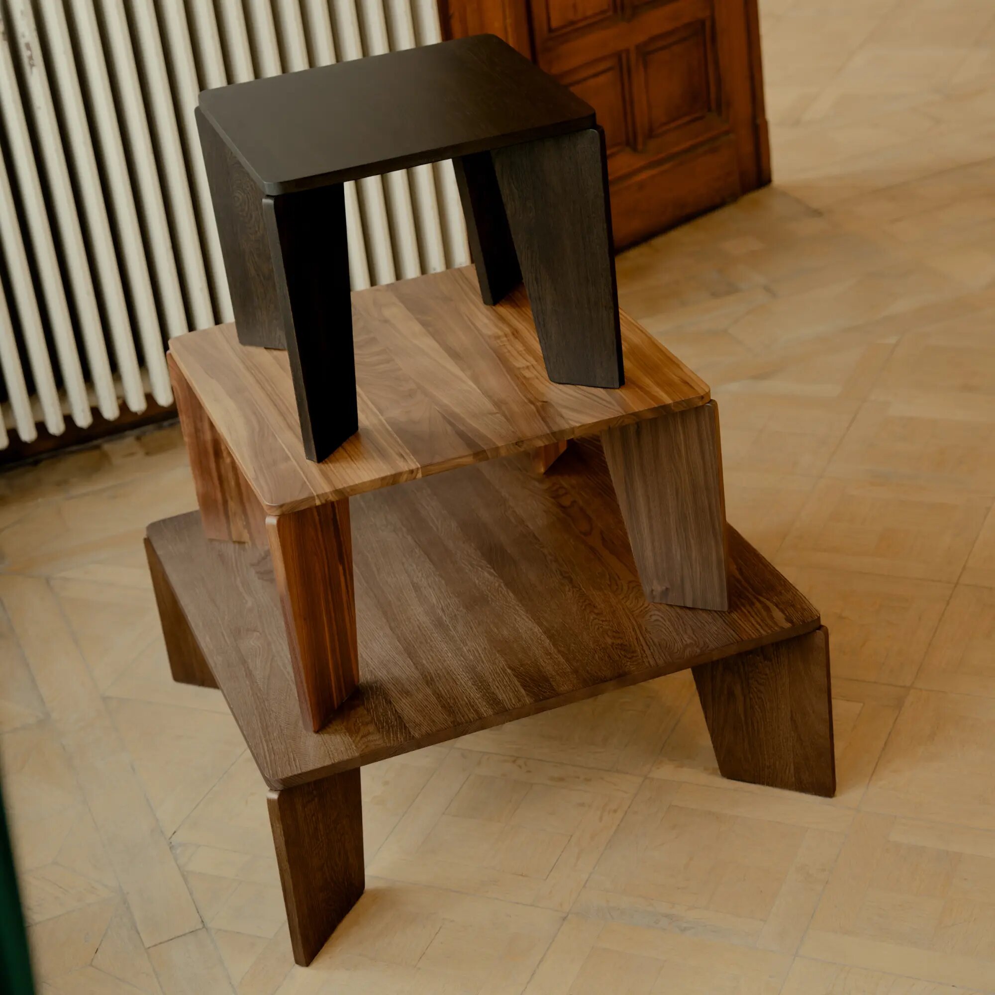 Design Coffee Table | Taper Coffee Table 50 Oak smoked stain | Oak smoked stain | Studio HENK | 